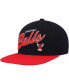 Фото #5 товара Men's Black, Red Chicago Bulls Team Script 2.0 Fitted Hat