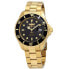 Фото #1 товара Мужские наручные часы с золотым браслетом Invicta Pro Diver Automatic Black Dial Yellow Gold-tone Mens Watch 28948