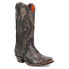 Фото #2 товара Dan Post Boots Berkeley Caiman Snip Toe Cowboy Womens Black Casual Boots DP3060