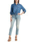 Juniors' Cotton Washed Denim Button-Front Shirt