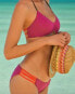 Фото #2 товара L Space Berry Strap Womens Swimwear Solid Berry Full Cut Bikini Bottom Size M