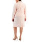 ფოტო #2 პროდუქტის Plus Size Textured Two-Button Slim Skirt Suit