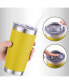 Фото #2 товара Stainless Steel Tumbler With Lid and Straw - 20oz