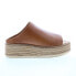 Фото #1 товара Diba True Ab Igail 33620 Womens Brown Leather Slip On Platform Sandals Shoes