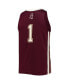 ფოტო #4 პროდუქტის Men's #1 Maroon Mississippi State Bulldogs Reverse Retro Jersey