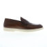 Фото #1 товара Bruno Magli Ezra MB4EZRB0 Mens Brown Leather Loafers & Slip Ons Penny Shoes 9