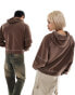 Фото #3 товара Guess Originals unisex stud contrast hoodie in brown