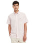 Men's Textured Short Sleeve Button-Down Shirt