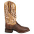 Dan Post Boots Bellamy Embroidery Square Toe Cowboy Mens Brown Casual Boots DP4 11, D, Средняя - фото #1