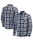 Фото #1 товара Men's Darius Rucker Collection By Navy New York Yankees Plaid Flannel Button-Up Shirt