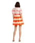 Фото #3 товара Women's Organza Striped Balloon Sleeve Mini Dress