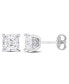 ფოტო #1 პროდუქტის Princess Cut Moissanite Stud Earrings 2 1/2 ct. t.w in Sterling Silver