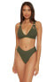 Фото #1 товара BECCA by Rebecca Virtue Line in The Sand Skylar Rib Ring Halter Top Cactus LG