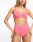 Фото #4 товара We Are We Wear Tia high waist bikini bottom in cerise pink