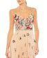 ფოტო #3 პროდუქტის Women's Embellished Floral Detail A Line Gown