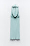 Фото #6 товара Платье с драпировкой на воротнике ZARA