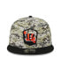 Men's Camo, Black Cincinnati Bengals 2023 Salute To Service 9FIFTY Snapback Hat