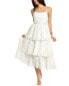 Sister Jane Sofia Lace Midi Dress Women's White Mp