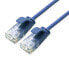 ROTRONIC-SECOMP UTP DataCenter Patchkabel Slim Kat6A/Kl.EA LSOH blau 0.15m - Cable - Network