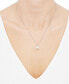Фото #2 товара Macy's diamond Oval Halo 18" Pendant Necklace (1/2 ct. tw.) in 14k White Gold