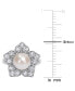 Фото #5 товара Кольцо Macy's Freshwater Pearl & White Sapphire Flower