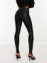 Фото #5 товара Spanx faux leather high waist sculpting leggings in black