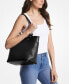 Medium Leather Top Zip Pocket Tote