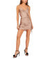 ფოტო #3 პროდუქტის Women's Cowlneck Side-Ruched Mini Dress