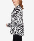 ფოტო #3 პროდუქტის Petite Bold Animal Print Shacket Jacket