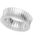 Women's Concaved Ribbed Texture Ring