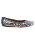 Фото #1 товара Softwalk Napa S1513-451 Womens Blue Leather Slip On Ballet Flats Shoes