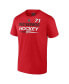 ფოტო #2 პროდუქტის Men's Dylan Larkin Red Detroit Red Wings Authentic Pro Prime Name and Number T-shirt