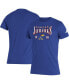 Фото #2 товара Men's Royal Kansas Jayhawks Along The Shadow Tri-Blend T-shirt