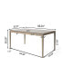 Dining Table, 68.25 "W x 33.5 "D x 30.5 "H, Light Ash