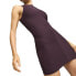 Puma Classics Ribbed Sleeveless Dress Womens Purple Casual 62662844