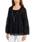 Фото #1 товара Women's Solid Tiered Necklace Top, Created for Macy's