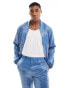 Фото #1 товара ASOS DESIGN smart co-rd 80s sequin bomber jacket in blue