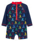 ფოტო #2 პროდუქტის Baby Boys Boat Long Sleeve Rash Guard Swimsuit