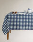 Resin-coated gingham check tablecloth Синий, 150 x 150 cm - фото #1