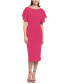 Фото #1 товара Women's Boat-Neck Faux-Wrap Dress