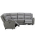 Фото #4 товара Addyson 117" 6-Pc. Leather Sectional with 2 Zero Gravity Recliners with Power Headrests and 1 Console, Created for Macy's