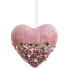 Фото #2 товара Новогоднее украшение Розовый Позолоченный Polyfoam Ткань сердца 9 cm (6 штук)