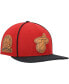 Фото #1 товара Men's Red, Black Miami Heat Heritage Leather Patch Snapback Hat