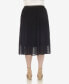 ფოტო #2 პროდუქტის Plus Size Pleated Chiffon Midi Skirt