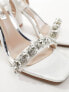 Фото #7 товара Be Mine Bridal Neha embellished strap block heel sandal in ivory