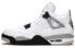 Фото #1 товара Jordan Air Jordan 4 retro white cement 耐磨 中帮 复古篮球鞋 男款 白灰 2016年版 / Кроссовки Nike Air Jordan 4 Retro White Cement (Белый)