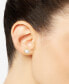 ფოტო #2 პროდუქტის Mother of Pearl Heart Stud Earrings in 14k Gold-Plated Sterling Silver