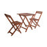 Table set with 2 chairs EDM Acacia