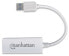 Фото #5 товара Manhattan USB-A Gigabit Network Adapter - White - 10/100/1000 Mbps Network - USB 3.0 - Equivalent to USB31000SW - Ethernet - RJ45 - Three Year Warranty - Blister - Wired - USB - Ethernet - 1000 Mbit/s - White