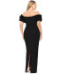 ფოტო #2 პროდუქტის Plus Size Off-The-Shoulder Ruffled Evening Gown